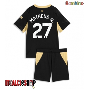 Manchester City Matheus Nunes #27 Seconda Maglia Bambino 2026-27 Manica Corta (+ Pantaloni corti)